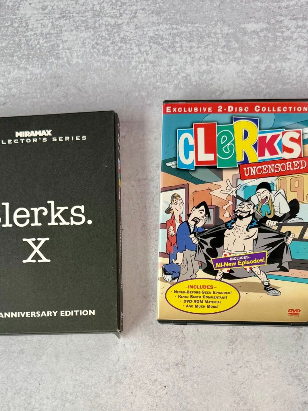 Clerks X & Animated Clerks LOT - 10th Anniversary Edition 2004 - Great Condition